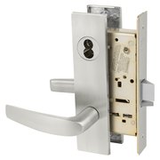 SARGENT Storeroom or Closet Mortise Lock, LW1 Escutcheon, B Lever, LFIC Prep Less Core, Stn Stainless Steel 60-8204 LW1B 32D